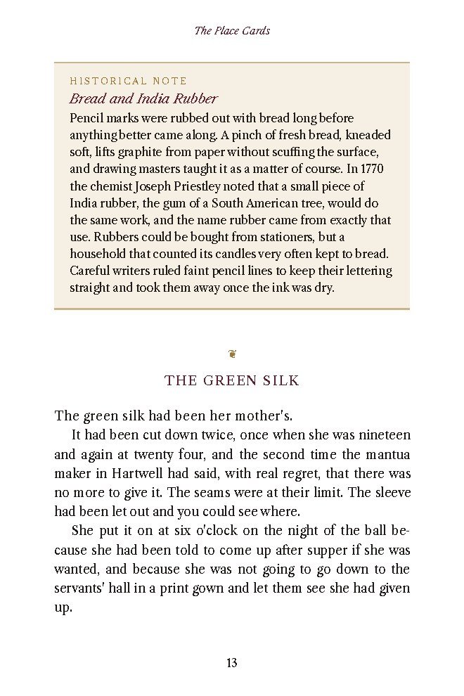 A page with a Historical Note panel about bread and India rubber